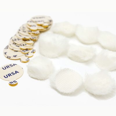 Ursa Fur Circles WHITE (x 9 + 30 Stickies)